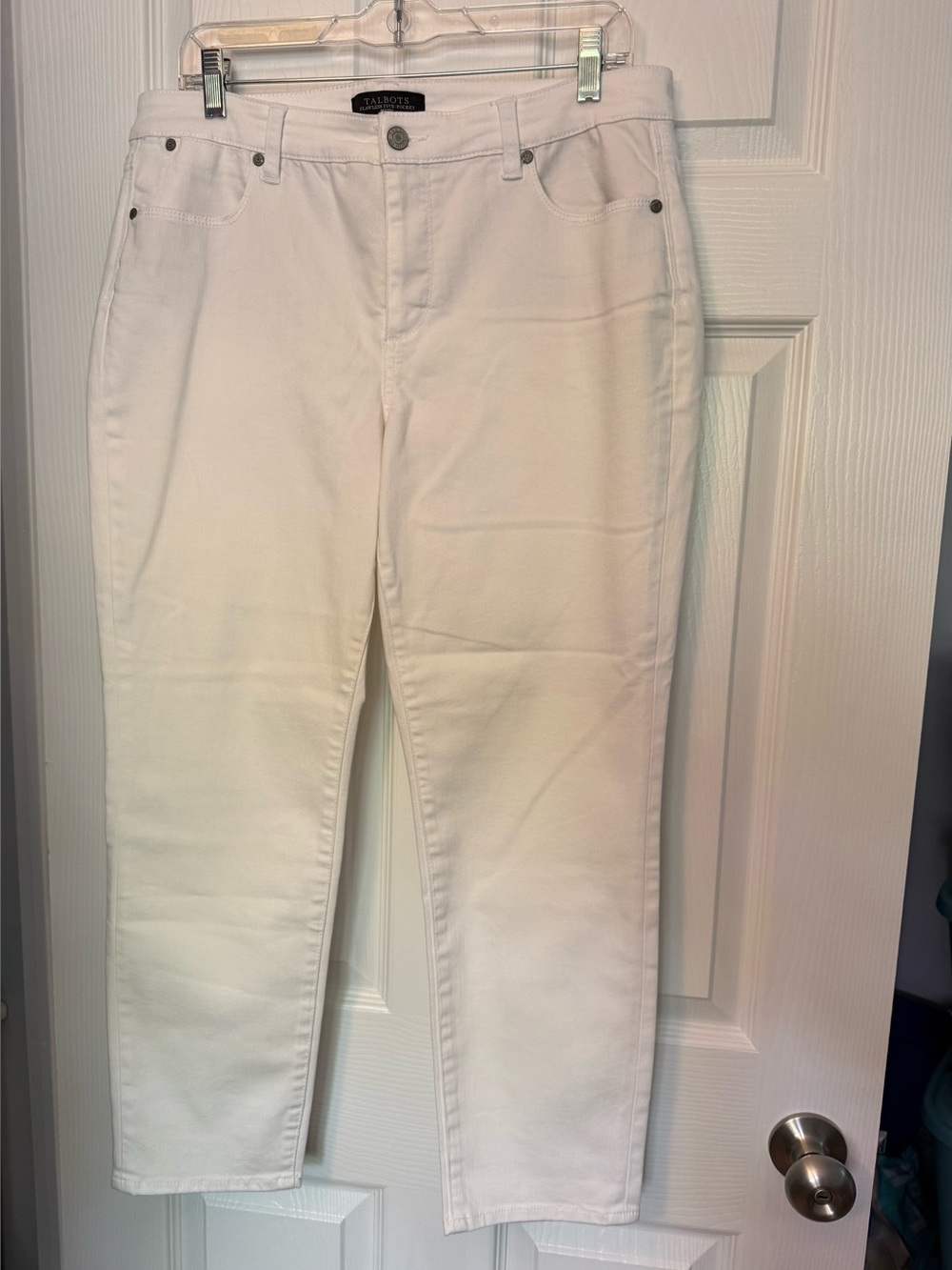 Talbots White Flawless 5 pocket white slim ankle Jeans for Women Sz 14P